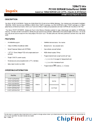 Datasheet HYM71V32755AT8-8 manufacturer Hynix