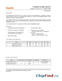 Datasheet HYMA6V16730E14HGTG-5 manufacturer Hynix