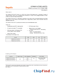 Datasheet HYMA6V16733E14HGTG-45 manufacturer Hynix