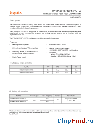 Datasheet HYMA6V16733F14HGTG-5 manufacturer Hynix