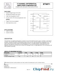 Datasheet ET9571 manufacturer IC Haus