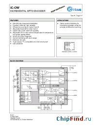 Datasheet iC-OW manufacturer IC Haus