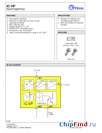 Datasheet iC-VP-TO18-4L manufacturer IC Haus