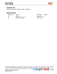 Datasheet IC41C16256-60KG manufacturer ICSI