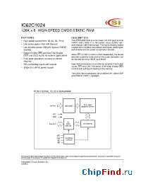 Datasheet IC62C1024-35QI manufacturer ICSI