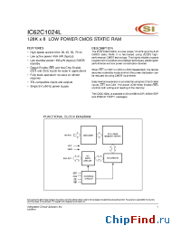 Datasheet IC62C1024L manufacturer ICSI