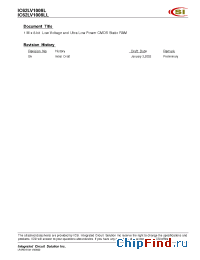 Datasheet IC62LV1008LL-70B manufacturer ICSI