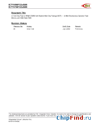 Datasheet IC71V16F32BS08-85B manufacturer ICSI