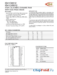 Datasheet IS41C8512-35TI manufacturer ICSI