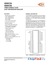 Datasheet IS80C54-12PL manufacturer ICSI