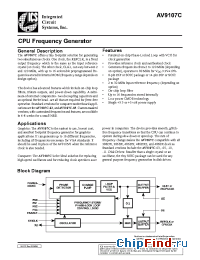 Datasheet AV9107C-05 manufacturer ICST