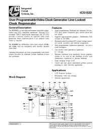 Datasheet ICS1522 manufacturer ICST