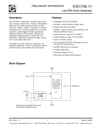 Datasheet ICS1726M-11LFT manufacturer ICST