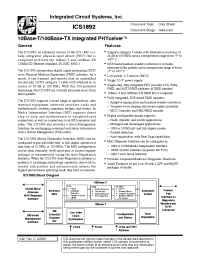 Datasheet ICS1892Y-10 manufacturer ICST