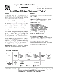 Datasheet ICS1893BK manufacturer ICST