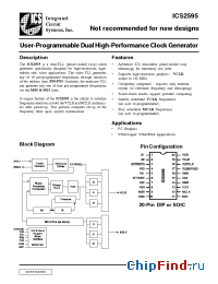 Datasheet ICS2595M-SD manufacturer ICST