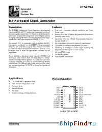 Datasheet ICS2694N manufacturer ICST