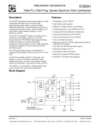 Datasheet ICS291PGLF manufacturer ICST