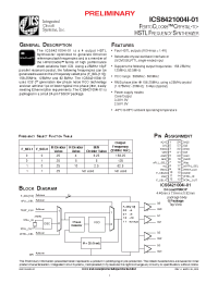 Datasheet ICS421004AI01 manufacturer ICST