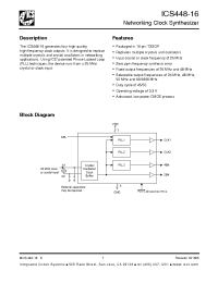 Datasheet ICS448G-16T manufacturer ICST