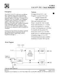 Datasheet ICS512 manufacturer ICST