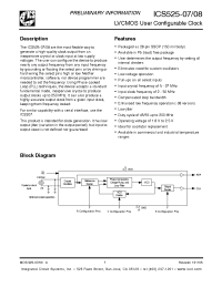 Datasheet ICS525R-I07 производства ICST