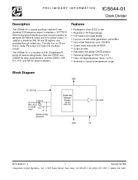 Datasheet ICS544MI-01 manufacturer ICST