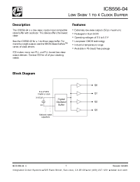 Datasheet ICS556M-04I manufacturer ICST