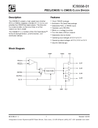 Datasheet ICS558G-01 manufacturer ICST