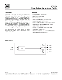 Datasheet ICS574 manufacturer ICST