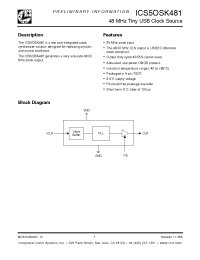 Datasheet ICS5OSK481 manufacturer ICST