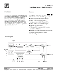 Datasheet ICS601-01 manufacturer ICST