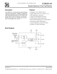 Datasheet ICS650GI-44LFT manufacturer ICST