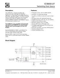 Datasheet ICS650R-27IT manufacturer ICST