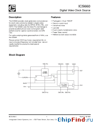 Datasheet ICS660GITR manufacturer ICST