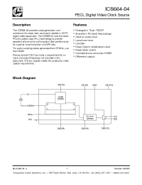 Datasheet ICS664G-04 manufacturer ICST