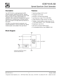 Datasheet ICS7151AMI-50T manufacturer ICST