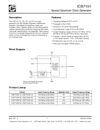 Datasheet ICS7151M-20LFT manufacturer ICST