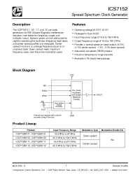 Datasheet ICS7152 manufacturer ICST