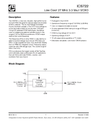 Datasheet ICS722M manufacturer ICST