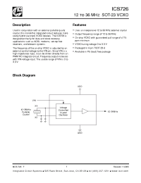 Datasheet ICS726TLF manufacturer ICST