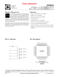 Datasheet ICS8316 manufacturer ICST