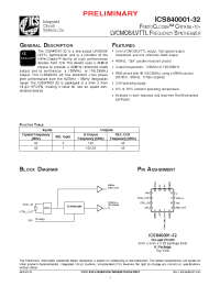 Datasheet ICS840001-32 manufacturer ICST