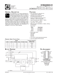 Datasheet ICS840002AGI-01LF manufacturer ICST