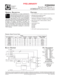 Datasheet ICS840004I manufacturer ICST