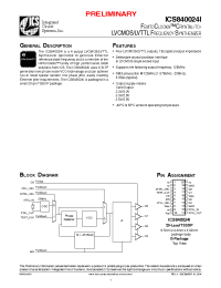 Datasheet ICS840024I manufacturer ICST