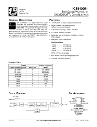Datasheet ICS840051I manufacturer ICST