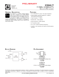 Datasheet ICS840AG-77LFT manufacturer ICST