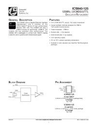 Datasheet ICS840AM-125LFT производства ICST