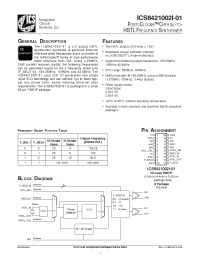 Datasheet ICS8421002AGI-01 manufacturer ICST